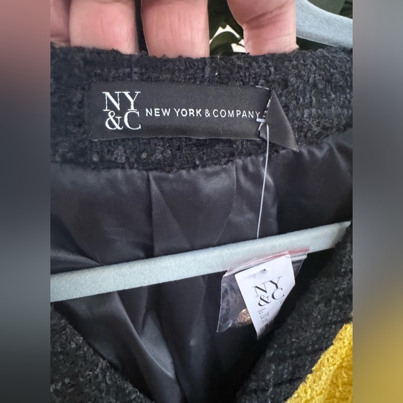 Ny&Company Yellow Black Plus size Women’s Tweed Jacket Blazer Fall Jacket XXL - Picture 7 of 16